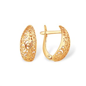 Серьги золотые без вставок. Вес 2,67 г. MG255