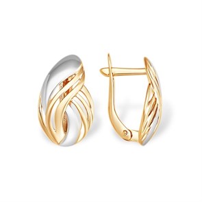 Серьги золотые без вставок. Вес 2,88 г. MG257