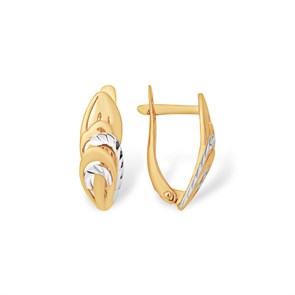 Серьги золотые без вставок. Вес 2,37 г. MG262