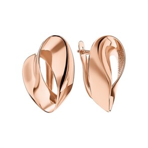Серьги золотые без вставок. Вес 4,87 г. MG263