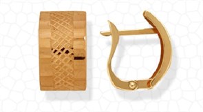 Серьги золотые без вставок. Вес 1,95 г. MG267