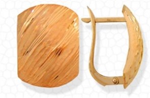 Серьги золотые без вставок. Вес 3,49 г. MG269