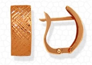 Серьги золотые без вставок. Вес 2 г. MG271