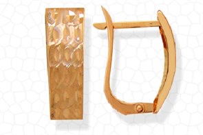 Серьги золотые без вставок. Вес 1,90 г. MG274