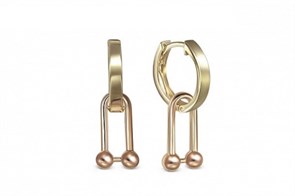 Серьги золотые без вставок. Вес 2,55 г. MG278
