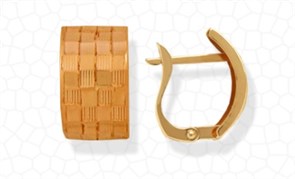 Серьги золотые без вставок. Вес 1,77 г. MG281