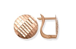 Серьги золотые без вставок. Вес 2,20 г. MG282