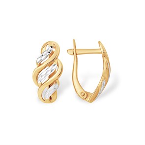 Серьги золотые без вставок. Вес 2,76 г. MG283