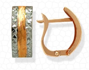 Серьги золотые без вставок. Вес 1,83 г. MG284