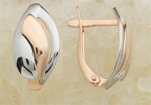 Серьги золотые без вставок. Вес 2,85 г. MG286