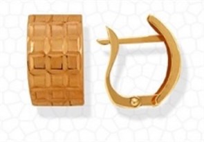 Серьги золотые без вставок. Вес 1,79 г. MG287