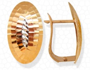 Серьги золотые без вставок. Вес 3,05 г. MG288