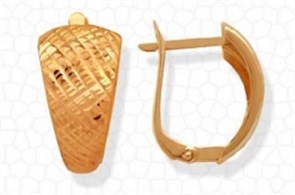 Серьги золотые без вставок. Вес 2,13 г. MG289