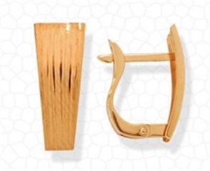 Серьги золотые без вставок. Вес 1,53 г. MG290