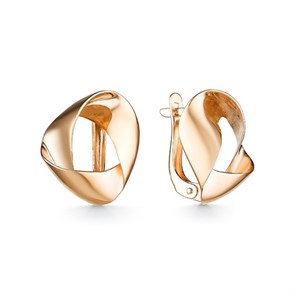 Серьги золотые без вставок. Вес 3,52 г. MG291