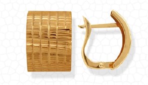 Серьги золотые без вставок. Вес 2,58 г. MG292