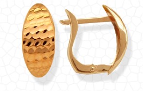Серьги золотые без вставок. Вес 1,71 г. MG293