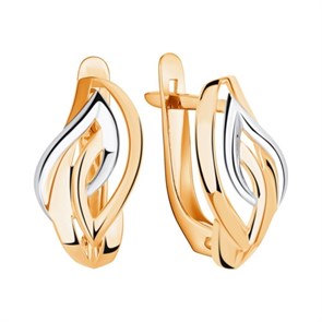 Серьги золотые без вставок. Вес 2,79 г. MG296