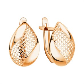 Серьги золотые без вставок. Вес 2,43 г. MG298
