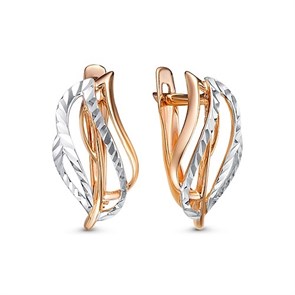 Серьги золотые без вставок. Вес 2,19 г. MG299