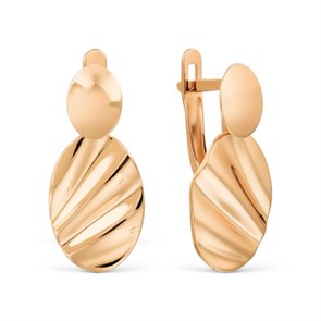 Серьги золотые без вставок. Вес 2,57 г. MG303