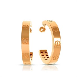 Серьги золотые без вставок. Вес 7,26 г. MG305