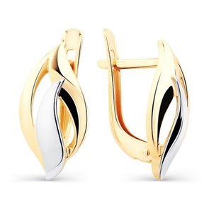 Серьги золотые без вставок. Вес 2,80 г. MG308