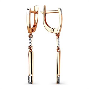Серьги золотые без вставок. Вес 2,51 г. MG309