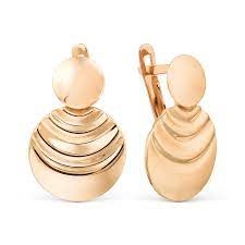 Серьги золотые без вставок. Вес 2,93 г. MG310