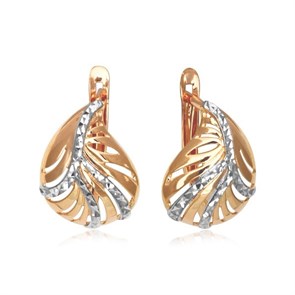 Серьги золотые без вставок. Вес 2,67 г. MG311