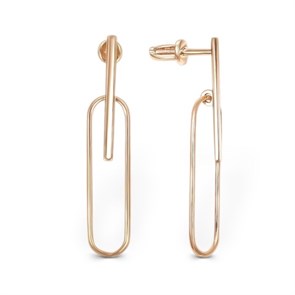 Серьги золотые без вставок. Вес 3,23 г. MG320