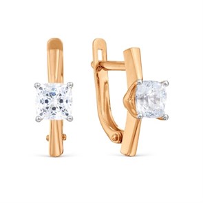 Серьги золотые с прелестными вставками. Вес 2,86 г. MG391