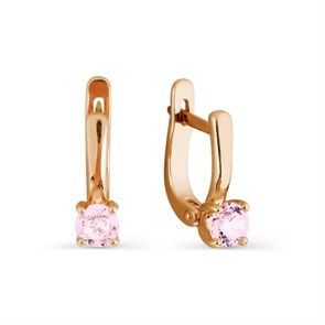 Серьги золотые с прелестными детскими вставками. Вес 2,86 г. MG646