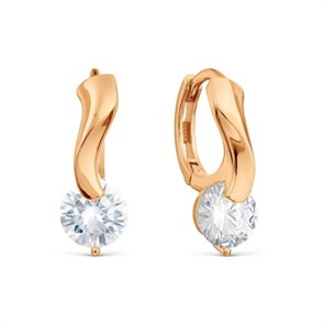 Серьги золотые с прелестными детскими вставками. Вес 2,86 г. MG658