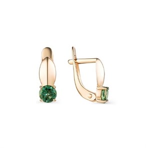 Серьги золотые с прелестными детскими вставками. Вес 2,86 г. MG659