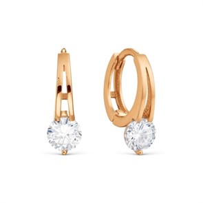 Серьги золотые с прелестными детскими вставками. Вес 2,86 г. MG672