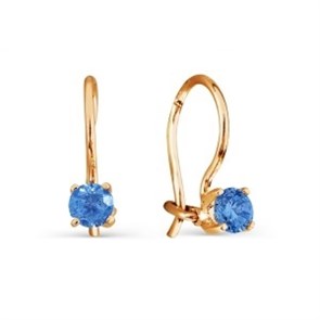 Серьги золотые с прелестными детскими вставками. Вес 2,86 г. MG681