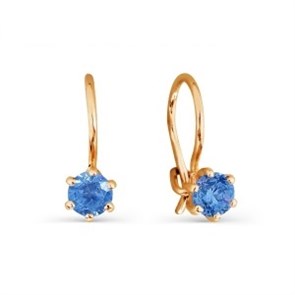 Серьги золотые с прелестными детскими вставками. Вес 2,86 г. MG686