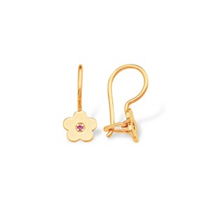 Серьги золотые с прелестными детскими вставками. Вес 2,86 г. MG710