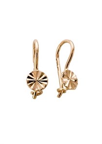 Серьги золотые с прелестными детскими вставками. Вес 2,86 г. MG711