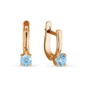 Серьги золотые с прелестными детскими вставками. Вес 2,86 г. MG712