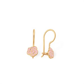 Серьги золотые с прелестными детскими вставками. Вес 2,86 г. MG713