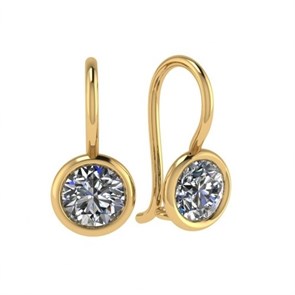 Серьги золотые с прелестными детскими вставками. Вес 2,86 г. MG720