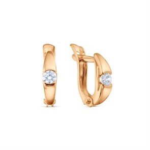 Серьги золотые с прелестными детскими вставками. Вес 2,86 г. MG725