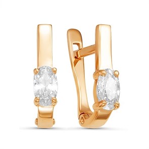 Серьги золотые с прелестными детскими вставками. Вес 2,86 г. MG727