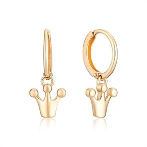 Серьги золотые с прелестными детскими вставками. Вес 2,86 г. MG753