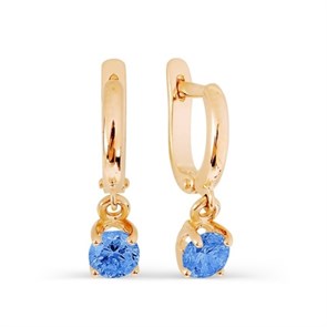 Серьги золотые с прелестными детскими вставками. Вес 2,86 г. MG802