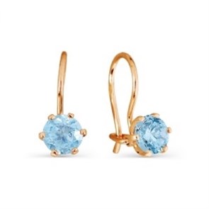 Серьги золотые с прелестными детскими вставками. Вес 2,86 г. MG812