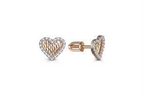 Серьги (пусеты и продевки) золотые. Вес 2,20 г. MG831