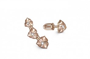 Серьги (пусеты и продевки) золотые. Вес 1,85 г. MG839